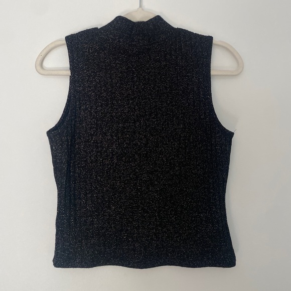 New Shiny Mock Neck Tank Top - Picture 4 of 4